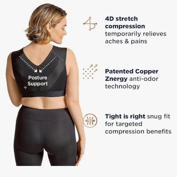 NWT Tommie Copper Shoulder Support Bra - Posture Corrector XL - Picture 3 of 8